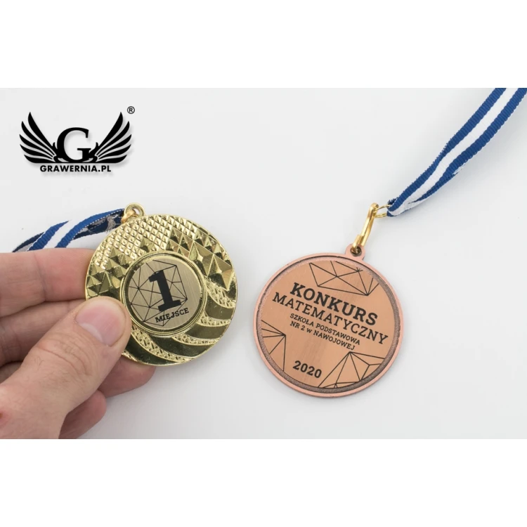Metallmedaillen mit graviertem Emblem - Durchmesser 50mm - MMC0150