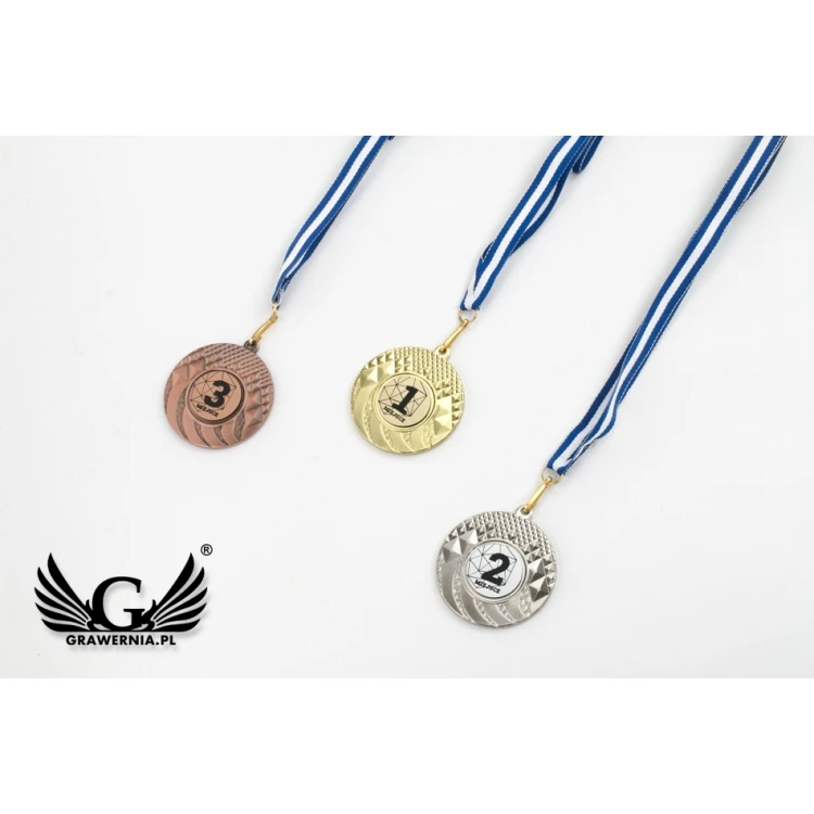 Metallmedaillen mit graviertem Emblem - Durchmesser 50mm - MMC0150
