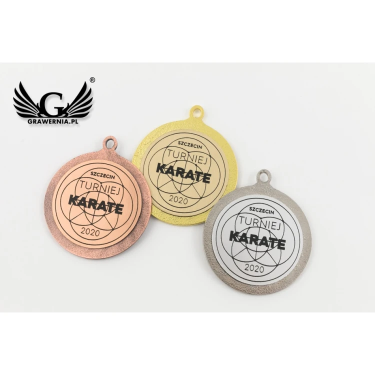 Metallmedaillen mit graviertem Emblem - Durchmesser 45mm - MMC3045