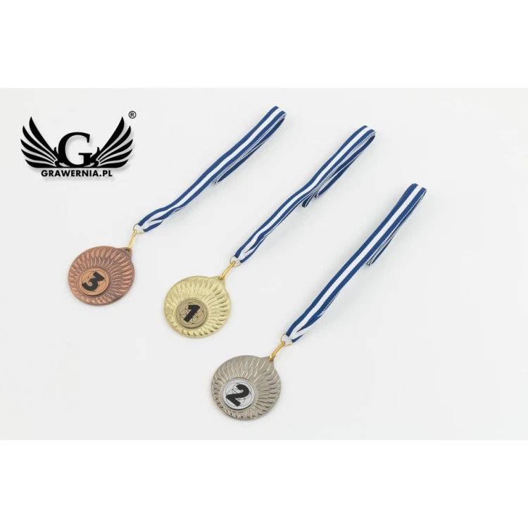 Metallmedaillen mit graviertem Emblem - Durchmesser 50mm - MMC24050