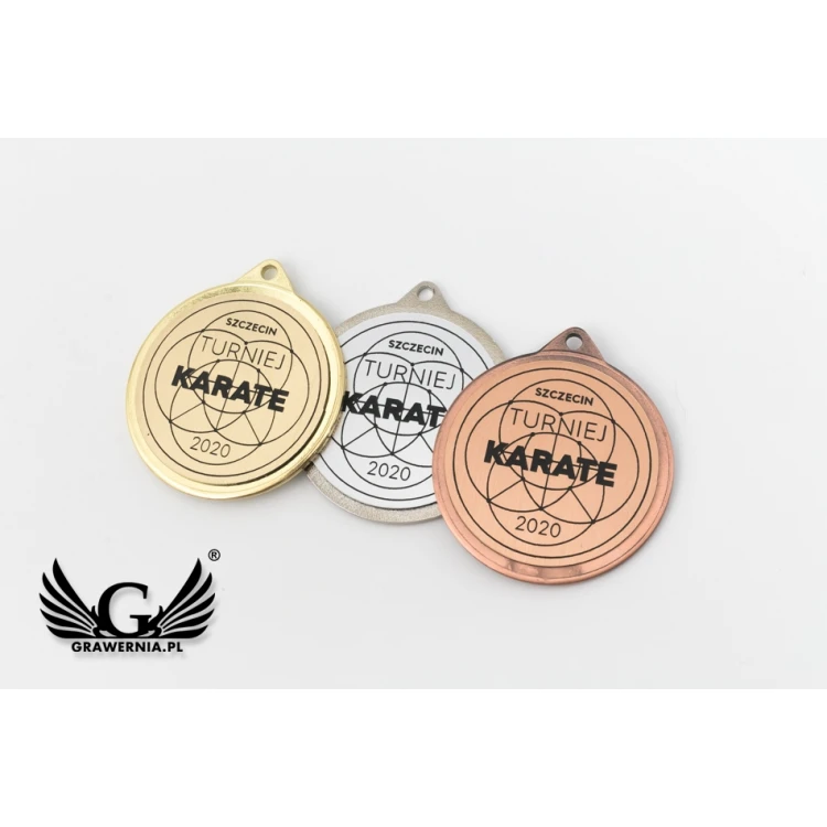 Metallmedaillen mit graviertem Emblem - Durchmesser 50mm - MMC24050