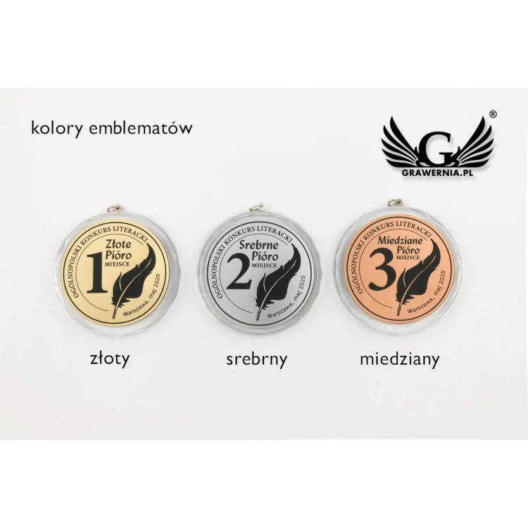 Elite Glasmedaillen - Gold, Silber, Bronze + Etui
