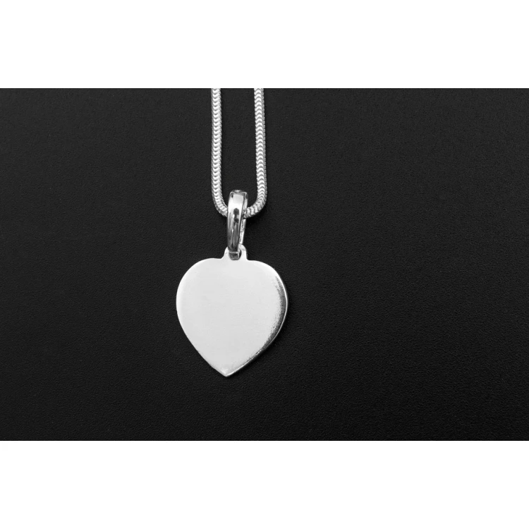 Silberner Medaillon mit Kette - Mutter Gottes mit beliebiger Gravur - SRB046