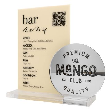 Menü mit QR-Code - Höhe 22 cm - ST084