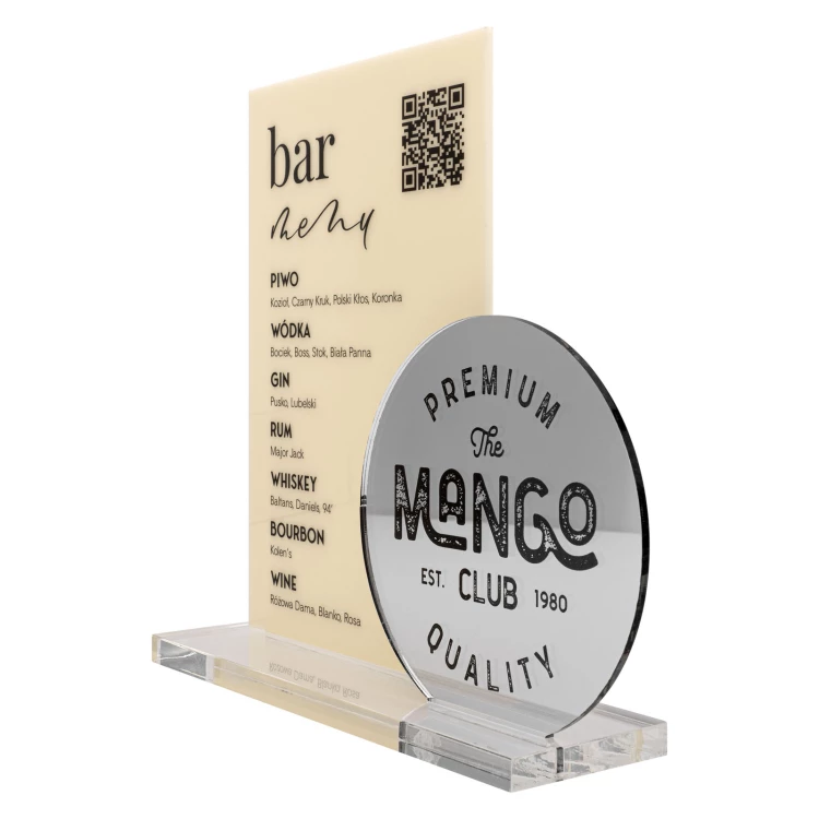 Menü mit QR-Code - Höhe 22 cm - ST084