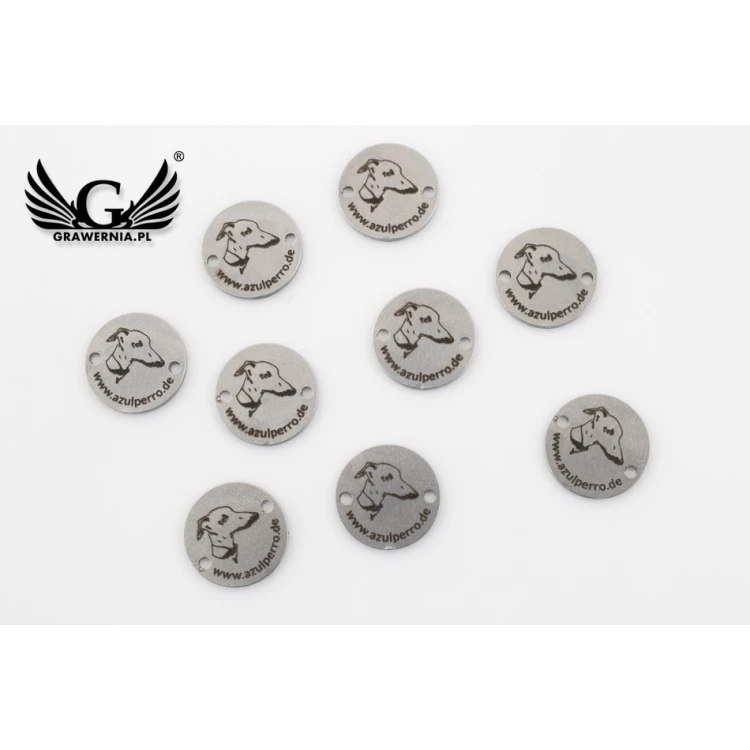 Stahletiketten für Kleidung - Abmessungen: 13x13mm - ME14
