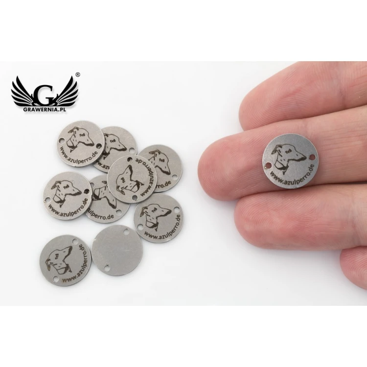 Stahletiketten für Kleidung - Abmessungen: 13x13mm - ME14