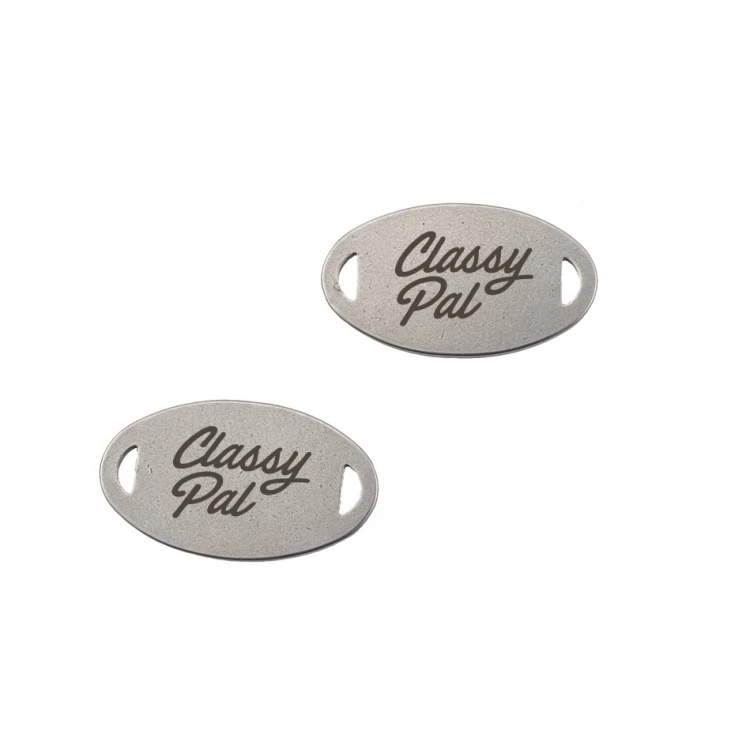 Stahletiketten für Kleidung - Abmessungen: 20x11mm - ME19