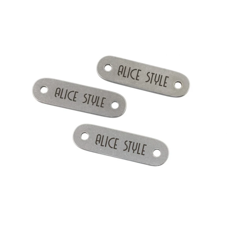 Stahletiketten für Kleidung - Abmessungen: 25x7mm - ME22