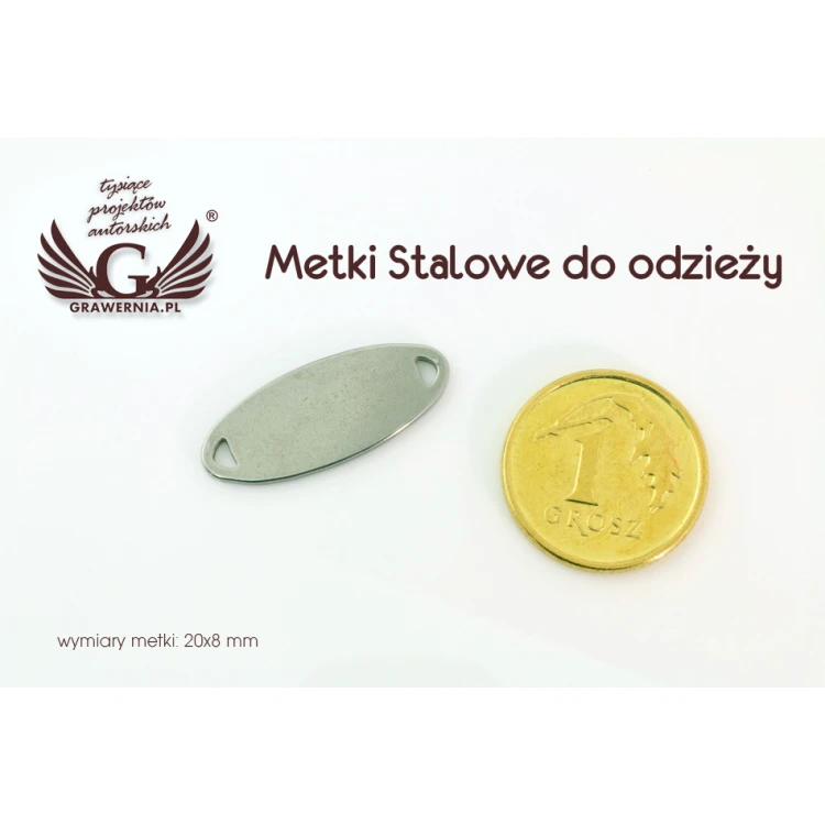 Stahletiketten für Kleidung - Abmessungen: 20x8mm - ME5