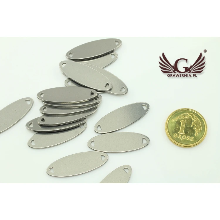 Stahletiketten für Kleidung - Abmessungen: 23x8mm - ME6