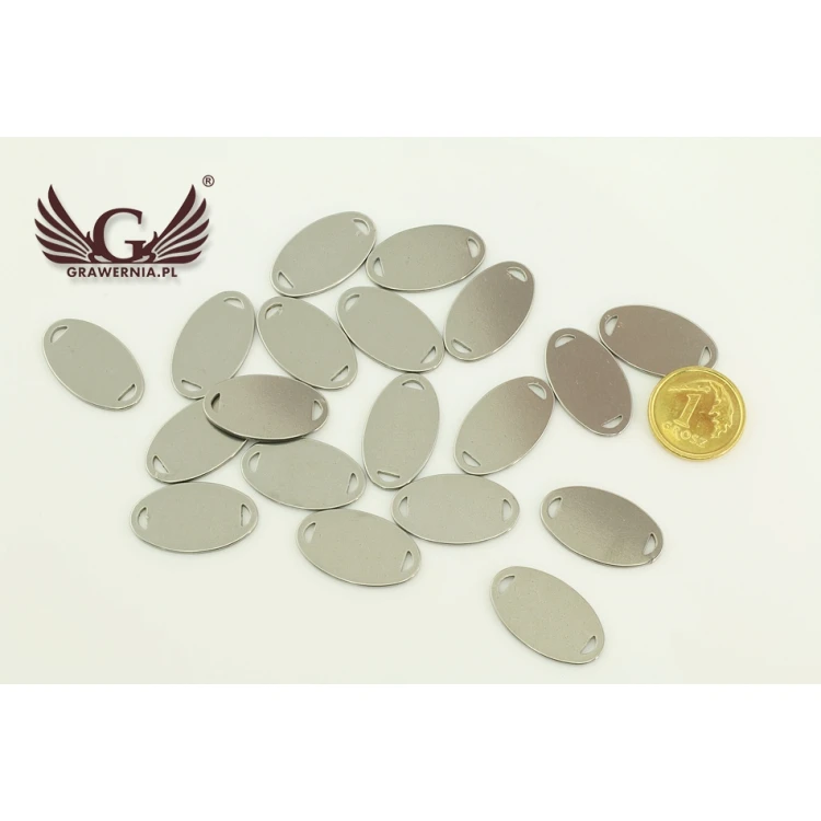 Stahletiketten für Kleidung - Abmessungen: 20x11mm - ME7
