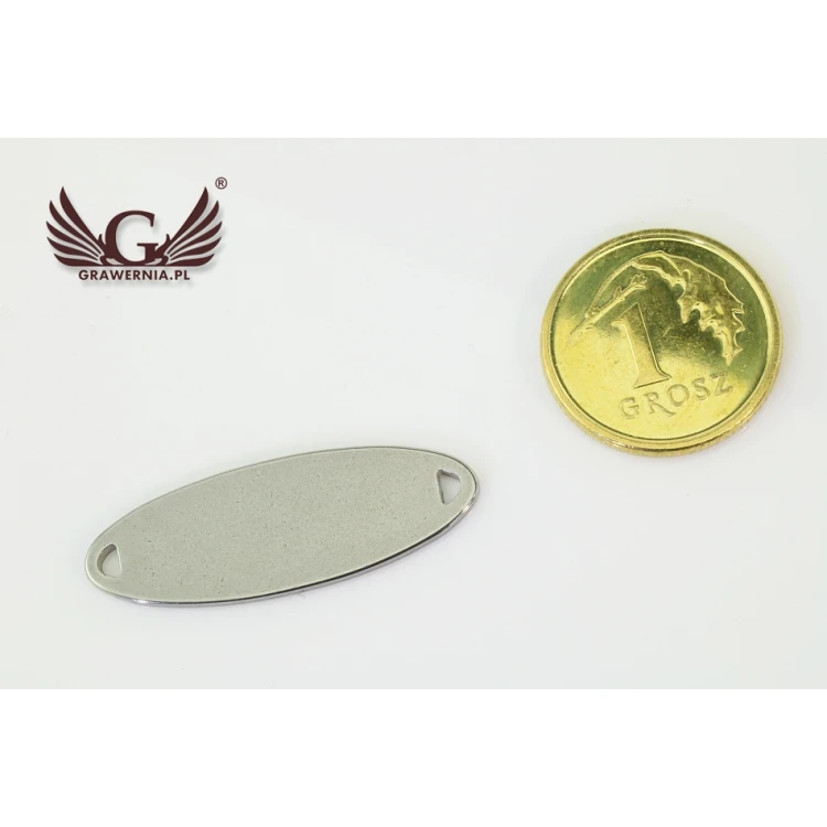 Stahlkleidungsetiketten - Abmessungen: 26x9mm - ME8