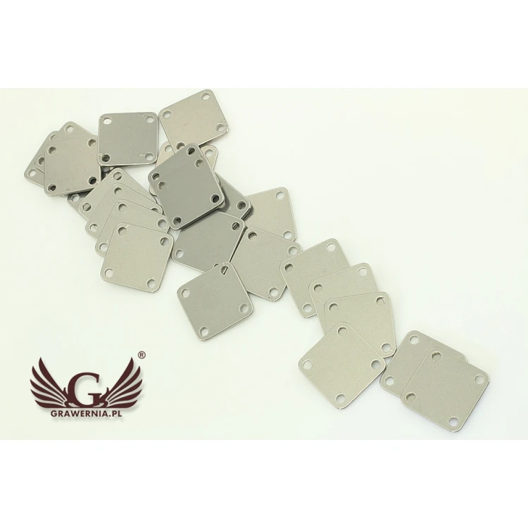Stahlkleidungsetiketten - Abmessungen: 15x15mm - ME9