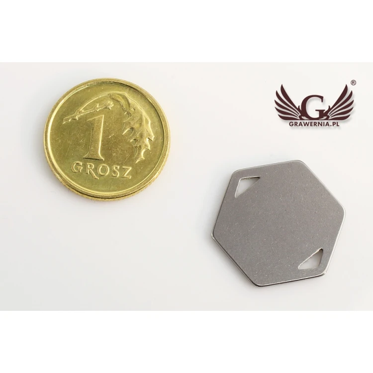 Stahlkleidungsetiketten - Abmessungen: 16,5x15mm - ME11