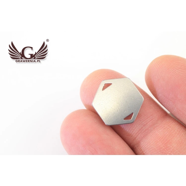 Stahlkleidungsetiketten - Abmessungen: 16,5x15mm - ME11