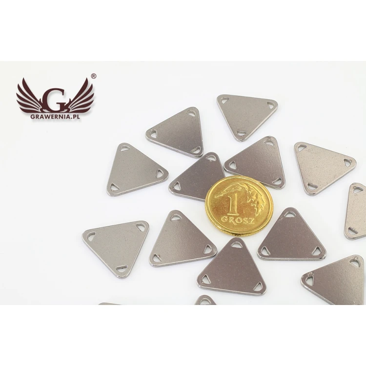 Stahlkleidungsetiketten - Abmessungen: 13,5x13,5mm - ME12