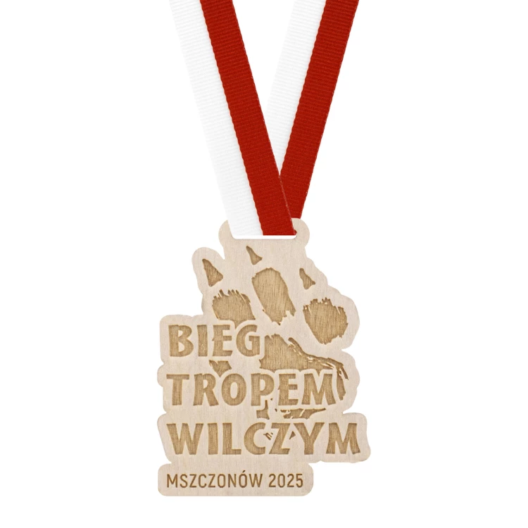 Holzmedaille mit Lasergravur - Abmessungen: 70x50mm - Dicke 3mm - MGR121