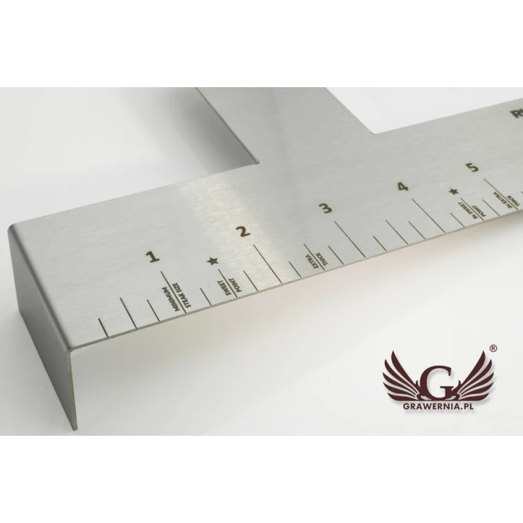 Lasergraviertes Stahlmaßband - Abm. 177x121x30mm - TAB053