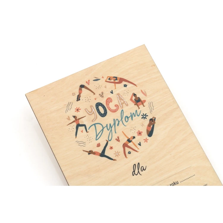 Mini-Holzdiplom zum Selbstausfüllen - Größe: 150x210mm - DRE014