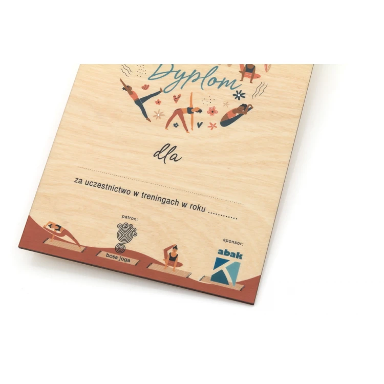 Mini-Holzdiplom zum Selbstausfüllen - Größe: 150x210mm - DRE014