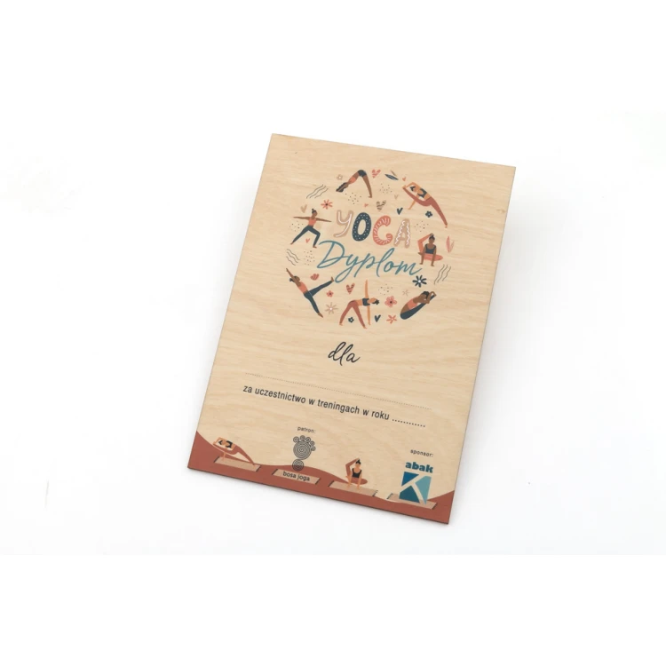 Mini-Holzdiplom zum Selbstausfüllen - Größe: 150x210mm - DRE014