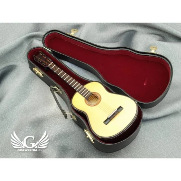 Mini klassische Gitarre mit Spieluhr - hell - Modell MGT4