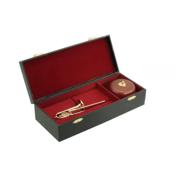 Mini Posaune mit Spieluhr und Etui - Modell MPU1