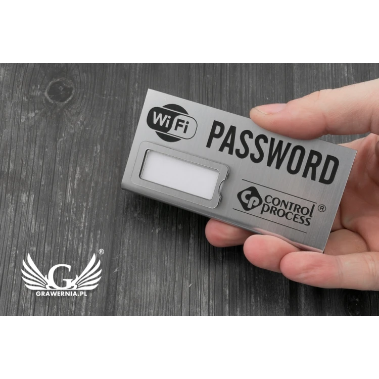 Mini-Ständer mit WLAN-Passwortfenster - 100x45mm - PR015