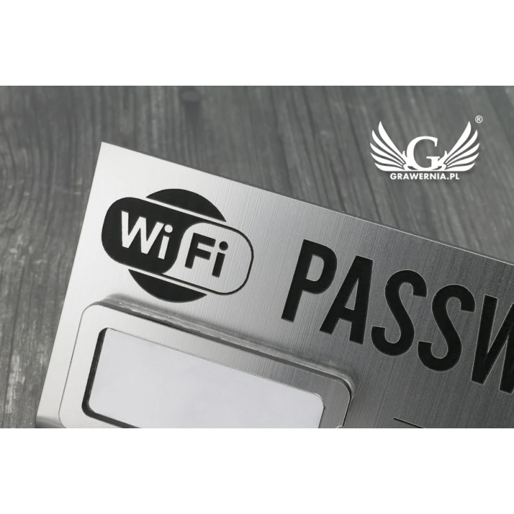 Mini-Ständer mit WLAN-Passwortfenster - 100x45mm - PR015