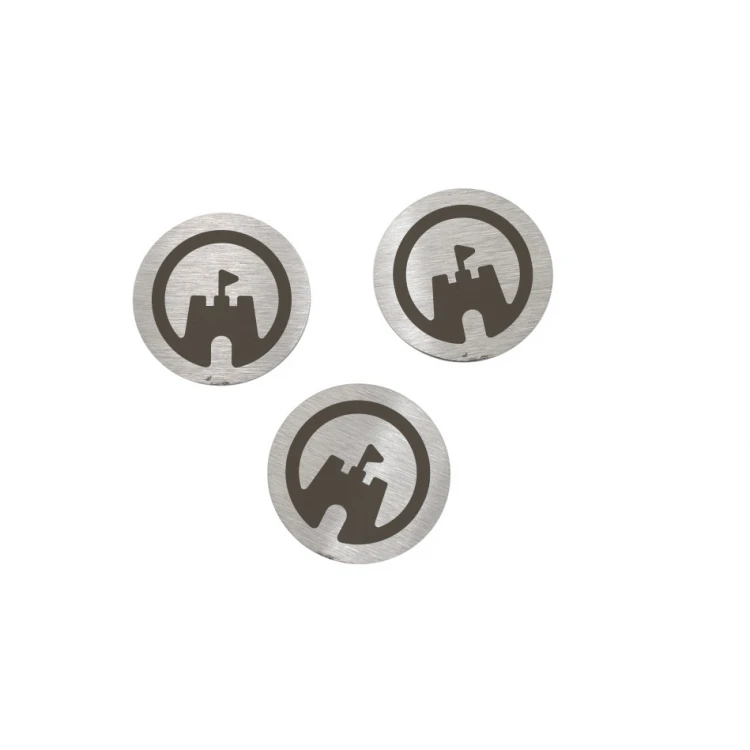Gebürstete Stahlplatten mit Ihrer Gravur - Abm. 20x20x1mm - TAB121