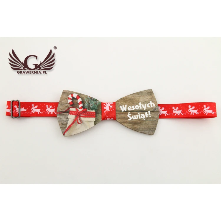 Holzfliege mit beliebiger Grafik - farbiger UV-Druck - MDR005