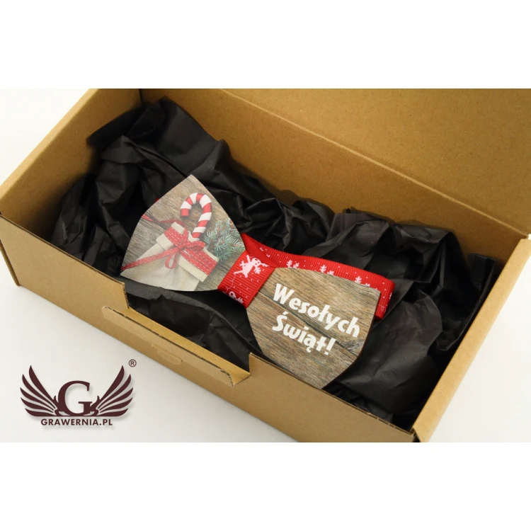 Holzfliege mit beliebiger Grafik - farbiger UV-Druck - MDR005