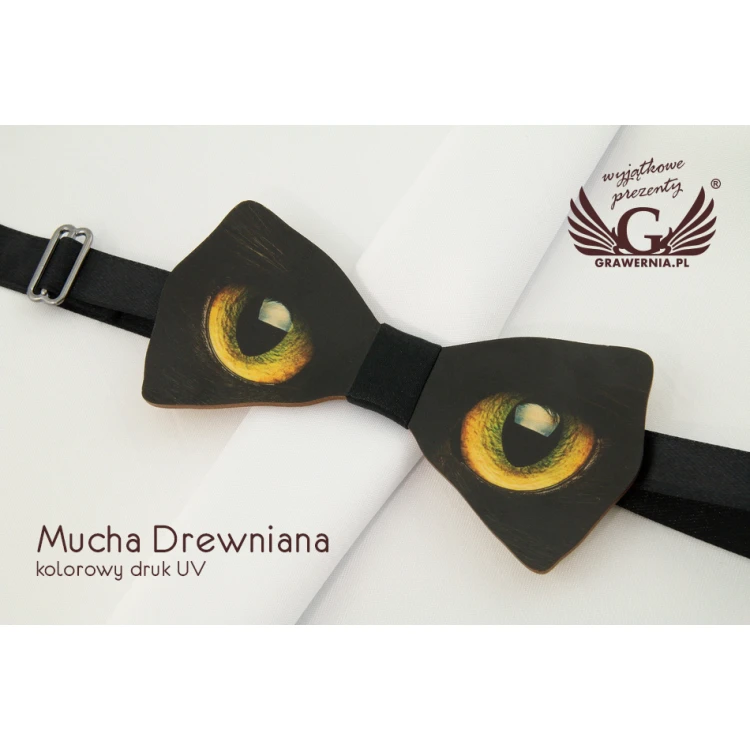 Holzfliege mit beliebiger Grafik - farbiger UV-Druck - MDR006