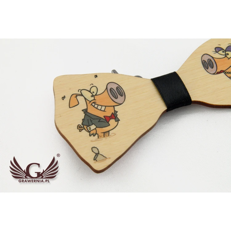 Holzfliege mit beliebiger Grafik - farbiger UV-Druck - MDR010