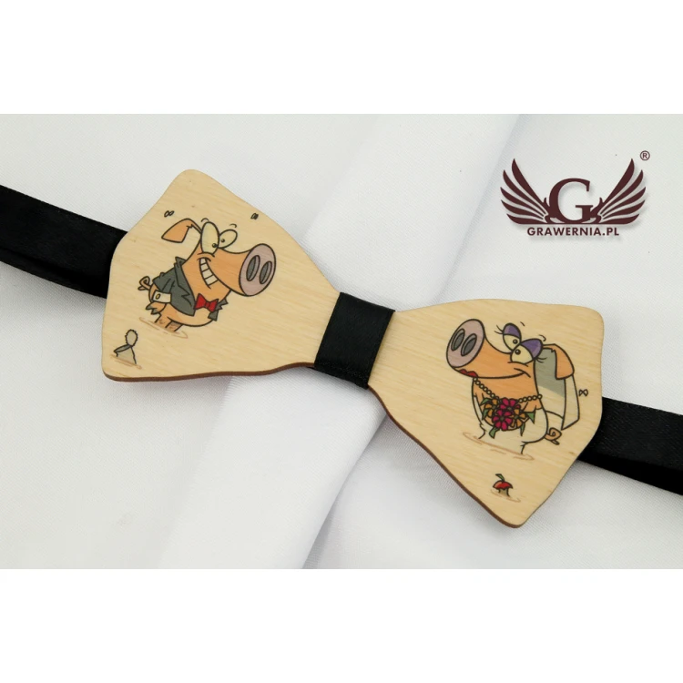 Holzfliege mit beliebiger Grafik - farbiger UV-Druck - MDR010