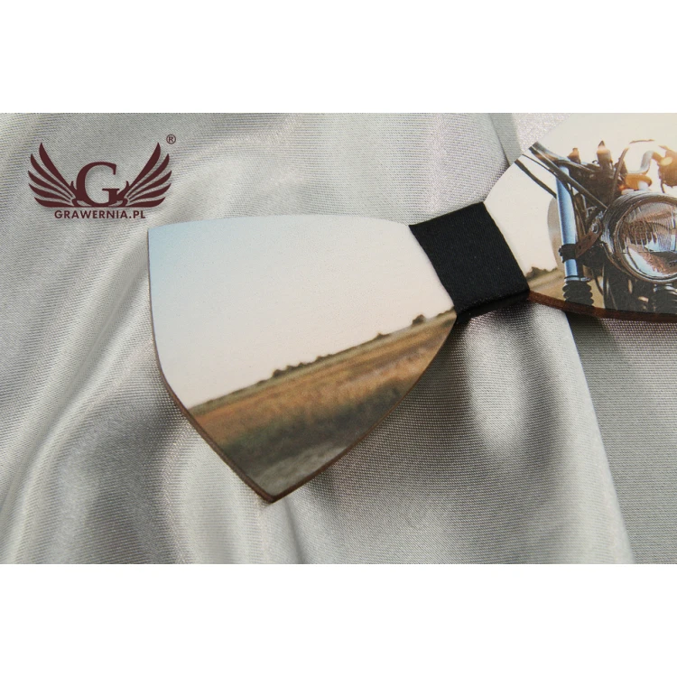 Holzfliege mit beliebiger Grafik - farbiger UV-Druck - MDR018