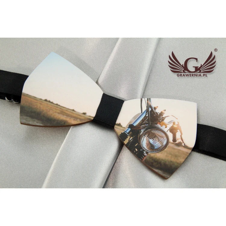 Holzfliege mit beliebiger Grafik - farbiger UV-Druck - MDR018