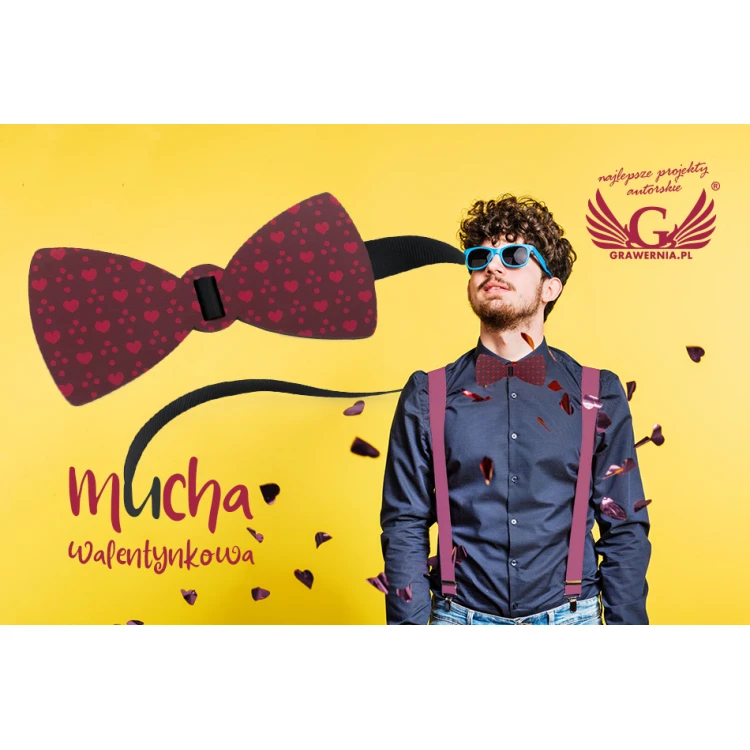 Valentinstagsfliege mit UV-Druck - Valentinstag MDR045