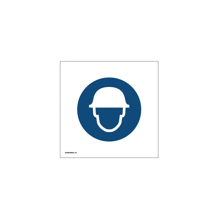 Anordnung zum Tragen eines Schutzhelms - Abm. 150x150mm - PVC - farbiger UV-Druck - BHP065