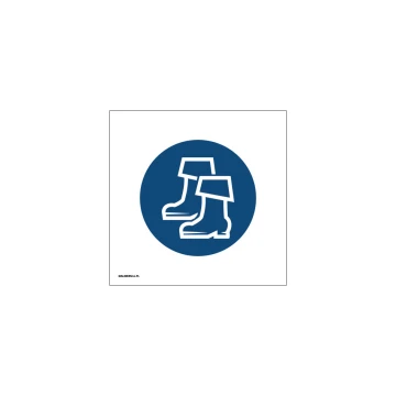 Anordnung zum Tragen von Schutzschuhen - Größe 150x150mm - PVC - farbiger UV-Druck - BHP068