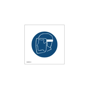 Anordnung zum Tragen von Gesichtsschutz - Abm. 150x150mm - PVC - farbiger UV-Druck - BHP067