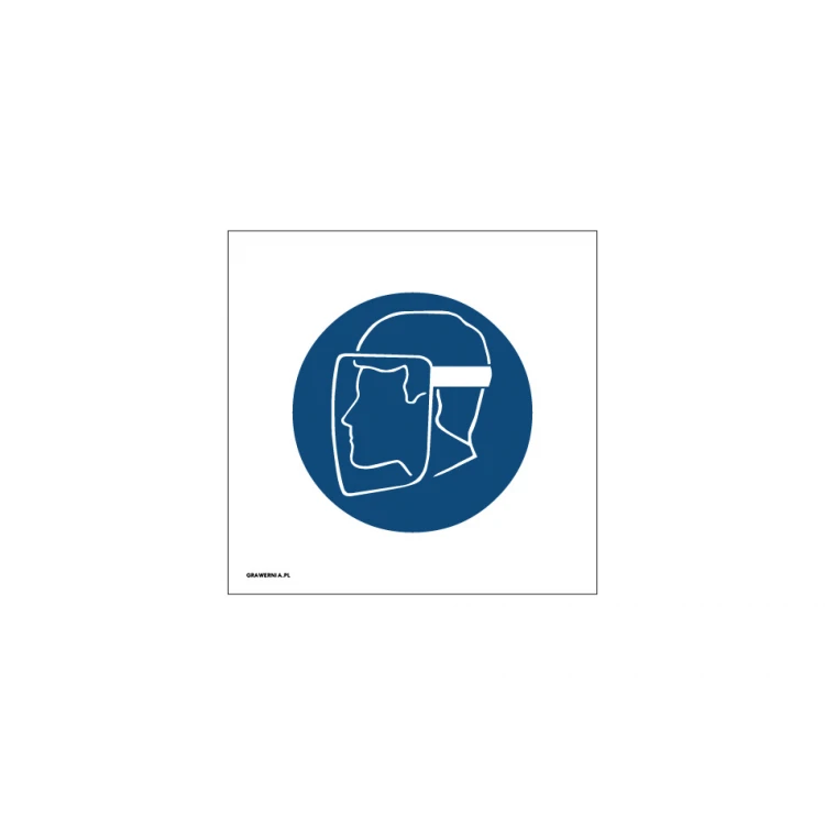 Anordnung zum Tragen von Gesichtsschutz - Abm. 150x150mm - PVC - farbiger UV-Druck - BHP067