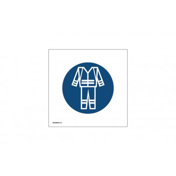Anordnung zum Tragen von Schutzkleidung - Abm. 150x150mm - PVC - farbiger UV-Druck - BHP070