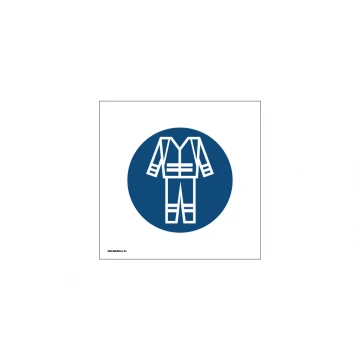 Anordnung zum Tragen von Schutzkleidung - Abm. 150x150mm - PVC - farbiger UV-Druck - BHP070