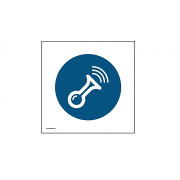 Anordnung zur Verwendung von akustischen Signalen - Abm. 150x150mm - PVC - farbiger UV-Druck - BHP073