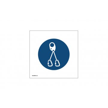 Anordnung zur Verwendung von Sicherheitsgurten - Größe 150x150mm - PVC - farbiger UV-Druck - BHP071
