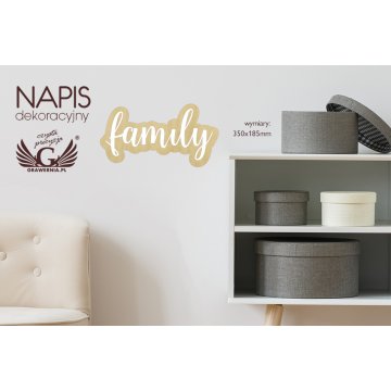 Dekorativer Schriftzug - Familie - Lasergeschnitten - NAP019