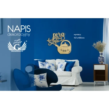 Dekorativer Schriftzug - Zeit für Tee - Lasergeschnitten - NAP002