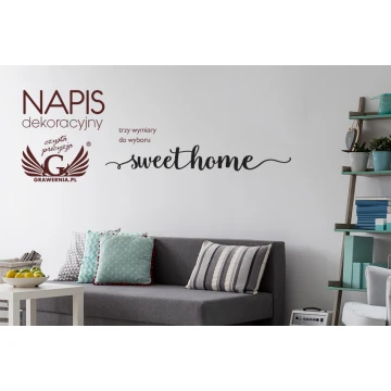 Dekorativer Schriftzug - sweet home - lasergeschnitten - NAP005